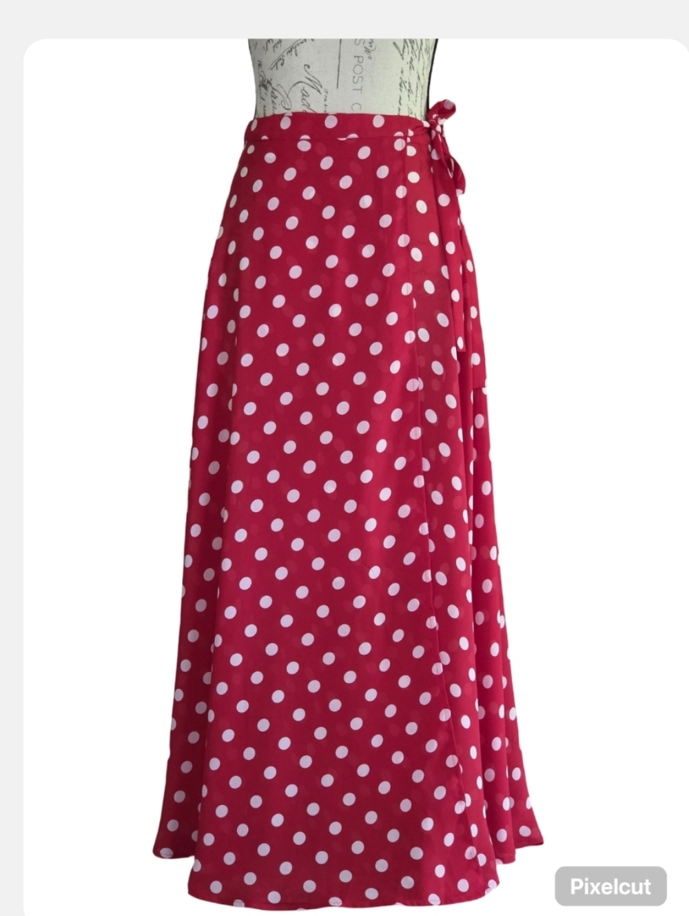 Vintage Express Sheer Maxi Wrap Skirt.